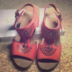 Red DANSKO heels size 38